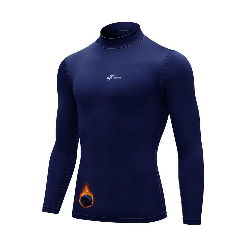 [Sillictor] スポーツインナー キッズ ハイネック 裏起毛 コンプレッションウェア スポーツ アンダーシャツ トレーニング インナーウェア 野球 サッカー スキー コンプレッショントップス [防