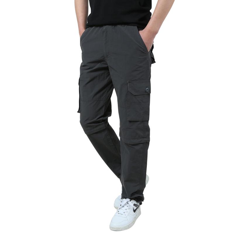 [Fasshonrida] カーゴパンツ メンズ アウトドア ズボン 撥水 速乾 脱着可能 3WAY ロング丈 ハーフ丈 無地 ワイドパンツ ゆったり 大きいサイズ ストレート ワーク ぱんつ クライミング キャンプ