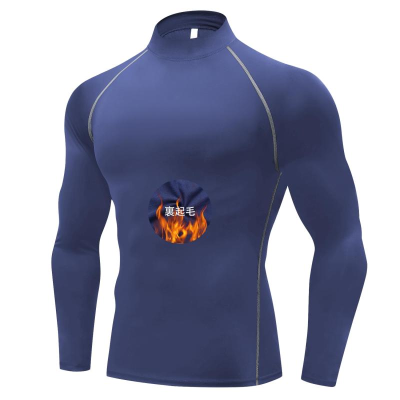 [Muxuryee] スポーツインナー メンズ 長袖 コンプレッションウェア ハイネック アンダーシャツ スポーツシャツ 吸汗 速乾