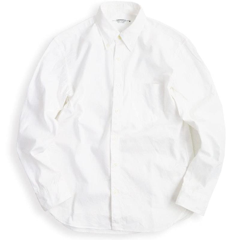 [クインテット] 日本製 オックスフォードシャツ メンズ 無地 シャツ 長袖シャツ 厚手 ヘビーウエイト ボタンダウンシャツ 11-70128