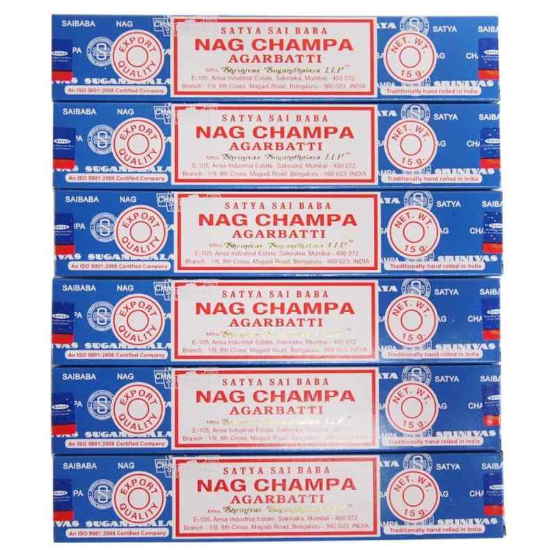 SATYA サイババナグチャンパ スティックタイプ 6箱セット