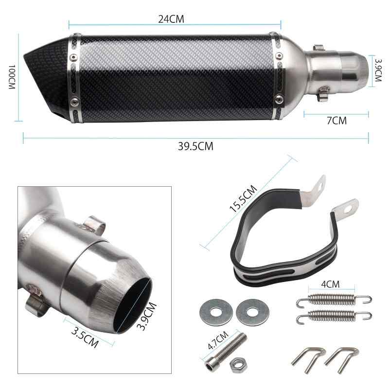 VEHSUN スリップオンマフラー 汎用 GP バイクサイレンサー Φ38mm ～ 50.8mm ステンレス バイク オートバイ サイレンサー 排気パイプ ドレスアップ バンド付属