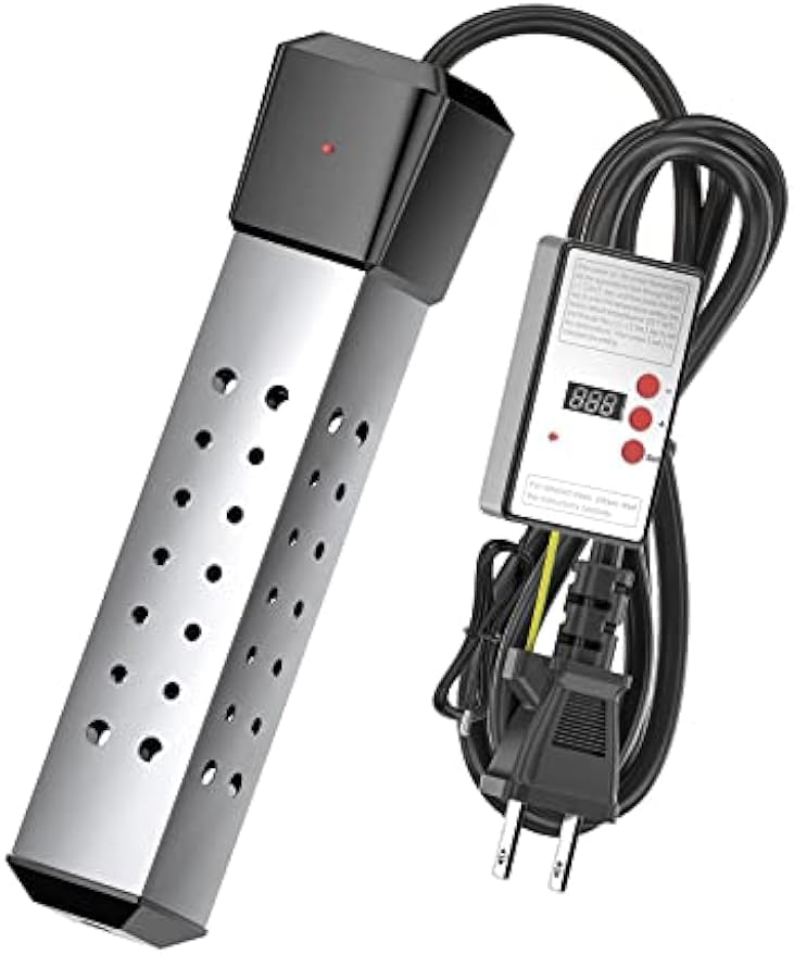 ・消費電力:1500W ・製品寿命:10万時間以上 ・自動シャットダウン温度:約70℃ ・再加熱開始温度:約50℃ ・素材:ステンレス(プロテクトカバー) ・加熱能力:10リットルの水を数分で50℃に加熱