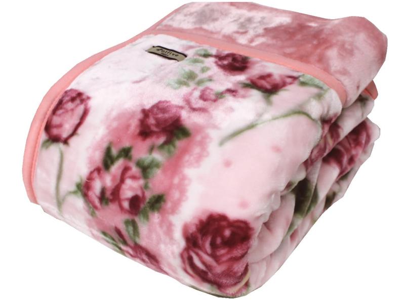 京都西川衿付き2枚合わせふっくら毛布（花見小路）シングルサイズ