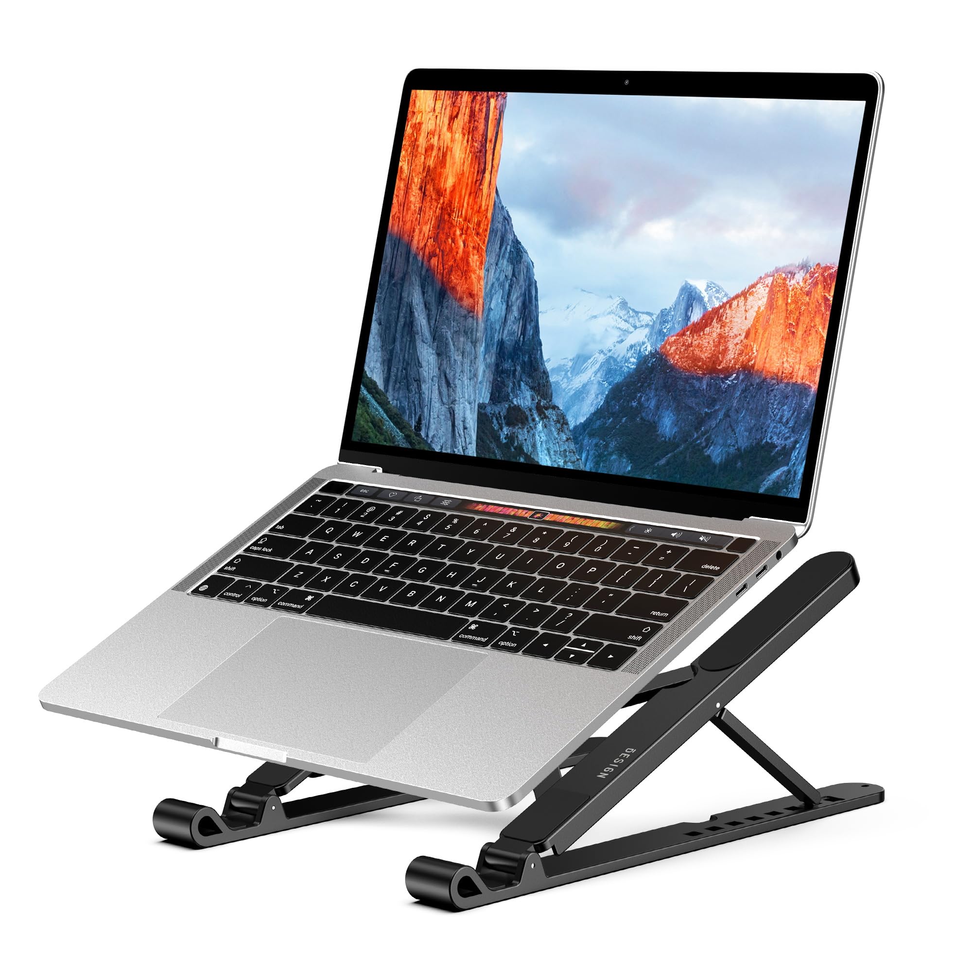 エルゴノミックノートパソコンスタンド ポータブル 調節可能 ノートパソコンホルダー10~15.6インチのノートパソコンに対応