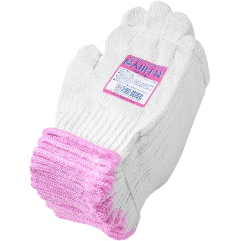 [ACE] 軍手 女性用 12双組 特紡 500g 2本編 AG112