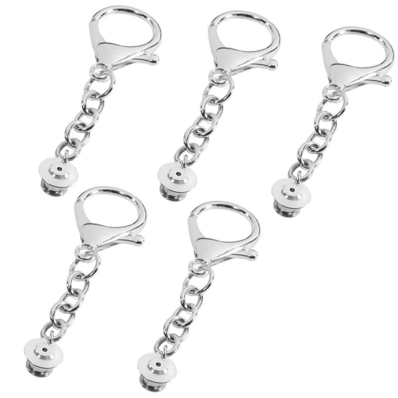 バッジ パーツ 5個セット ブローチ改造 バッグ用アクセサリー カバン飾り 取付簡単 ピンバッジ しっか..