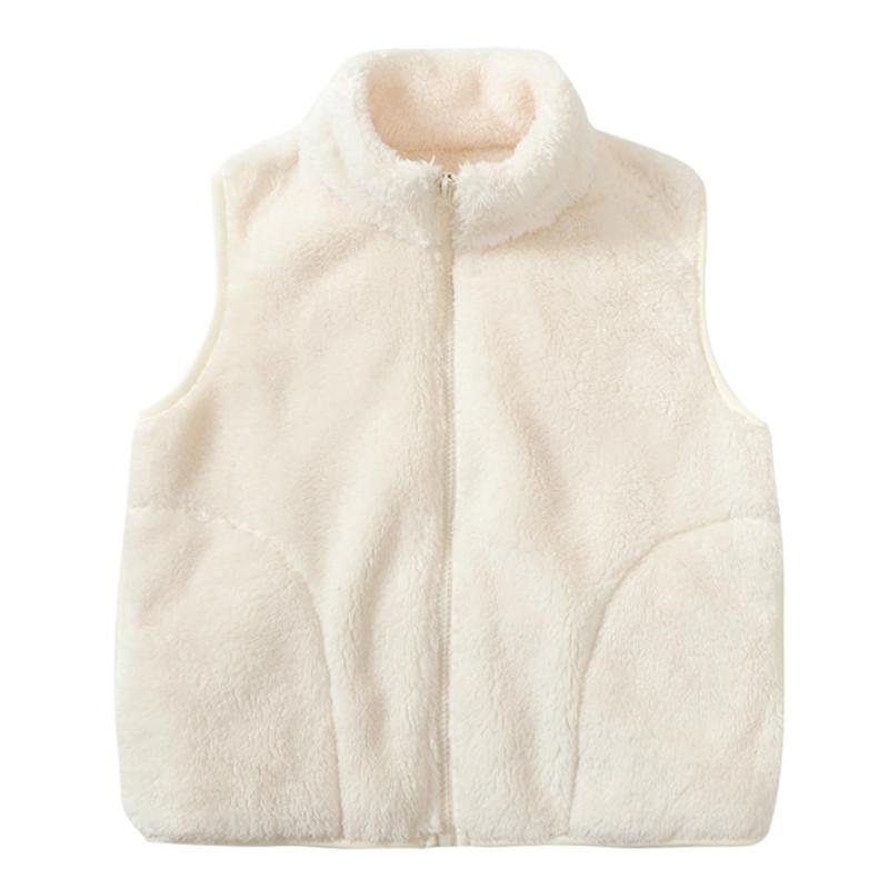 [Enfants Chéris] キッズ ボアベスト 男の子 女の子 親子服 子供服 紳士 レディース ふわふわ もこもこ 無地 起毛 春秋冬 柔軟 暖かめ ホットコット アウター 110-180