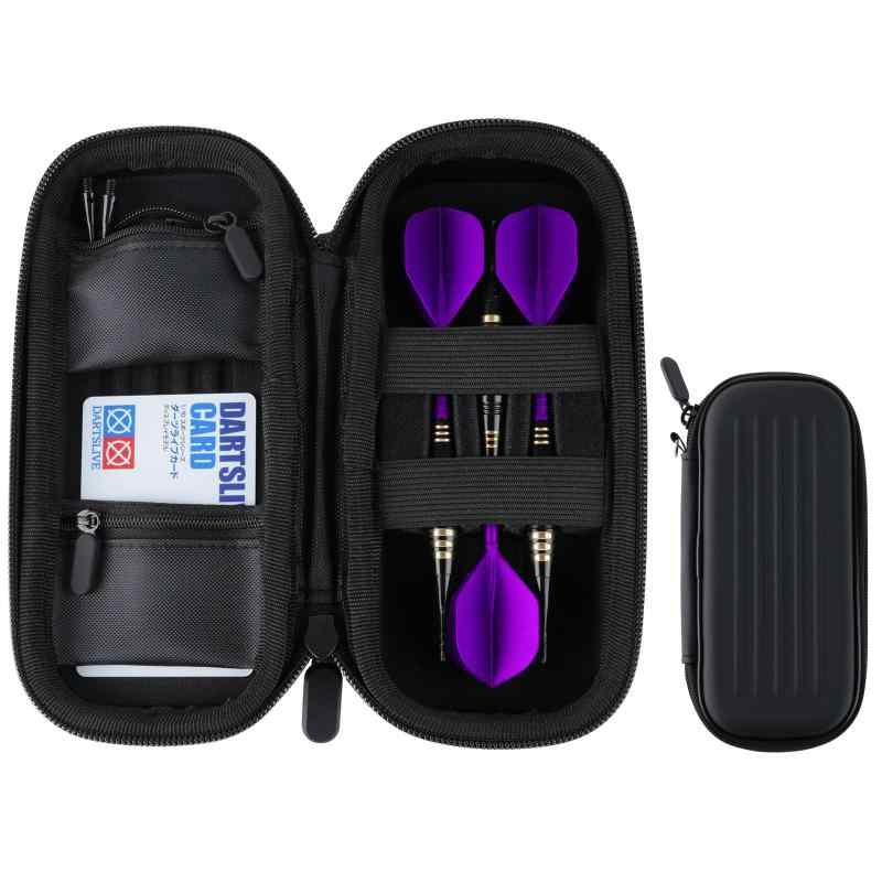 Webirth 【ダーツの必須アイテムを全て収納】 ダーツケース セミハード 傷防止 落下防止 シリコンファスナー ダブルゴムバンド 耐衝撃 コンパクト収納 持...