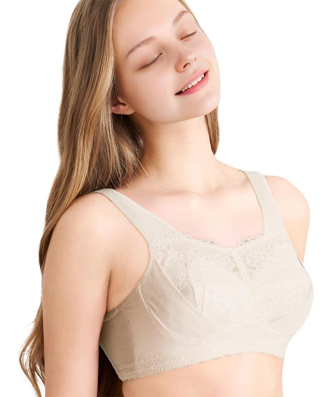 Wacoal(ワコール) ナイトアップブラ動画クリエイター nanakoななこさんコラボカラー登場 ナイトブラ 綿混(本体) 就寝時用 3Lまで対応 大きいサイズ ノンワイヤー BRA166レディース