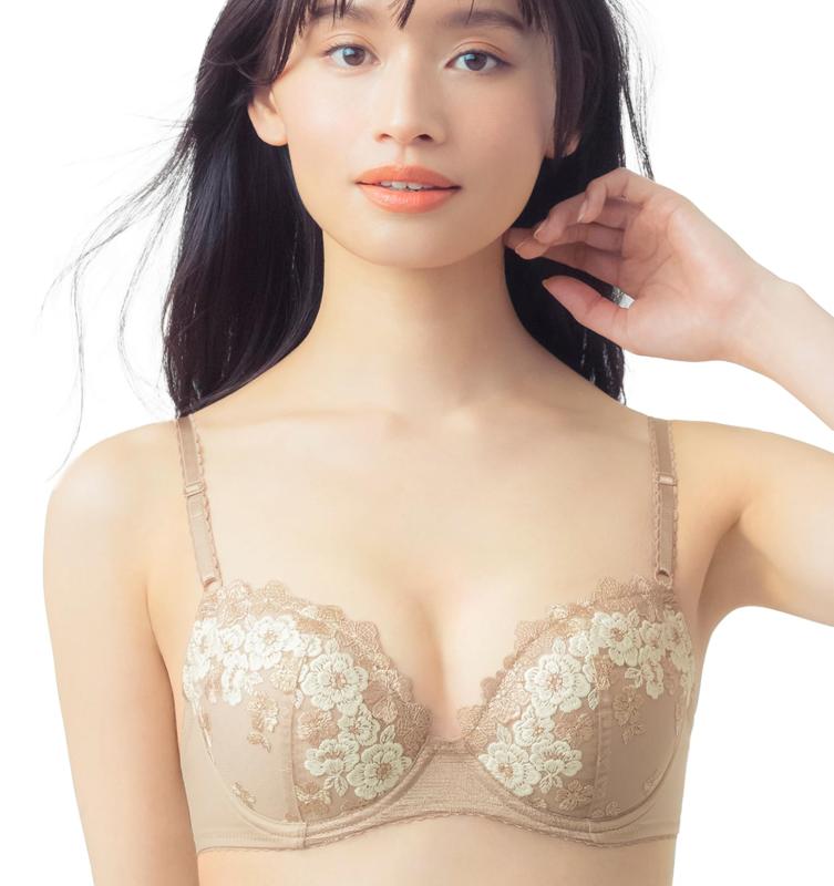 Wing/Wacoal(ウイング/ワコール) ブラジャーAA~Gカップ ふっくら自然なまるみでバストアップ カップ肌側綿混 【ナチュラルアップブラ】 ワイヤー入り ブラ 小さいサイズ 大きいサイズ KB2060レデ