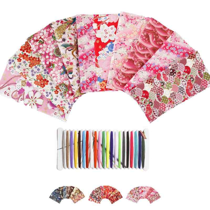 JnTech 和柄 生地 はぎれ パッチワーク 布 セット和風柄 花柄 メタル 綿 和布 カットクロス おしゃれ 手芸 DIY 手作り パッチワーク ハンドメイド 和調小花柄きもの風 着物風 和風 おしゃれな生