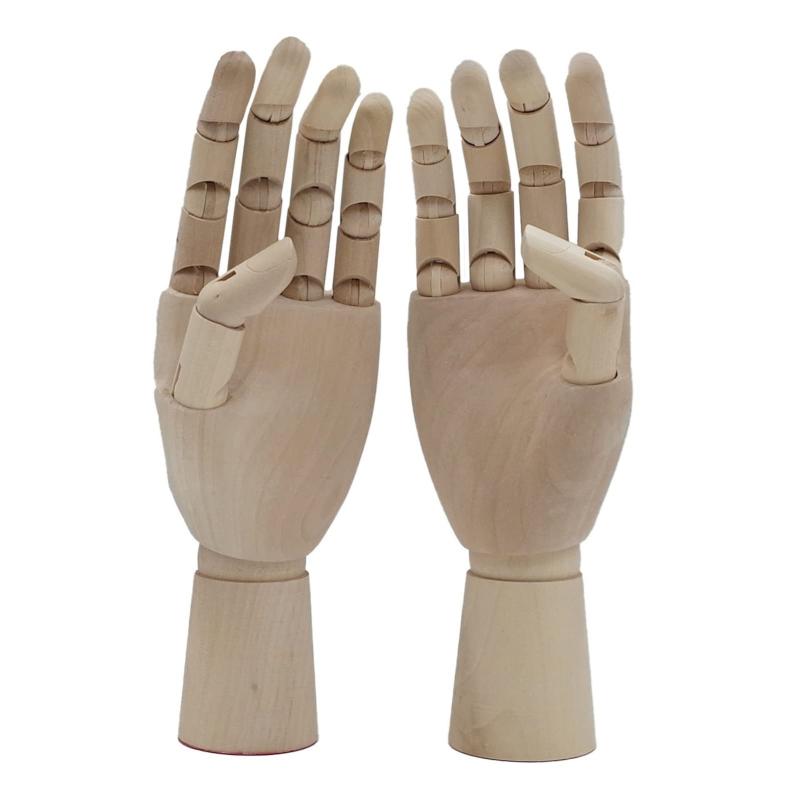 ZERONOWA デッサン ドール 木製 ハンドモデル ウッド 人形 手 関節 可動(3)