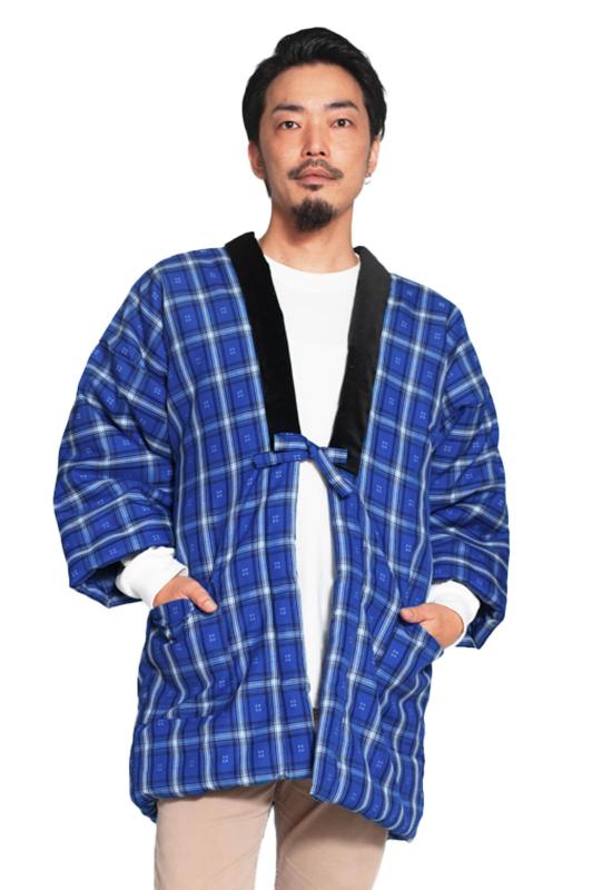 [たゆたふ] はんてん メンズ 冬 日本製 久留米 おしゃれ 男性用 綿 中綿 紳士 おしゃれ どてら ちゃんちゃんこ どんぶく フリーサイズ ギフト プレゼント