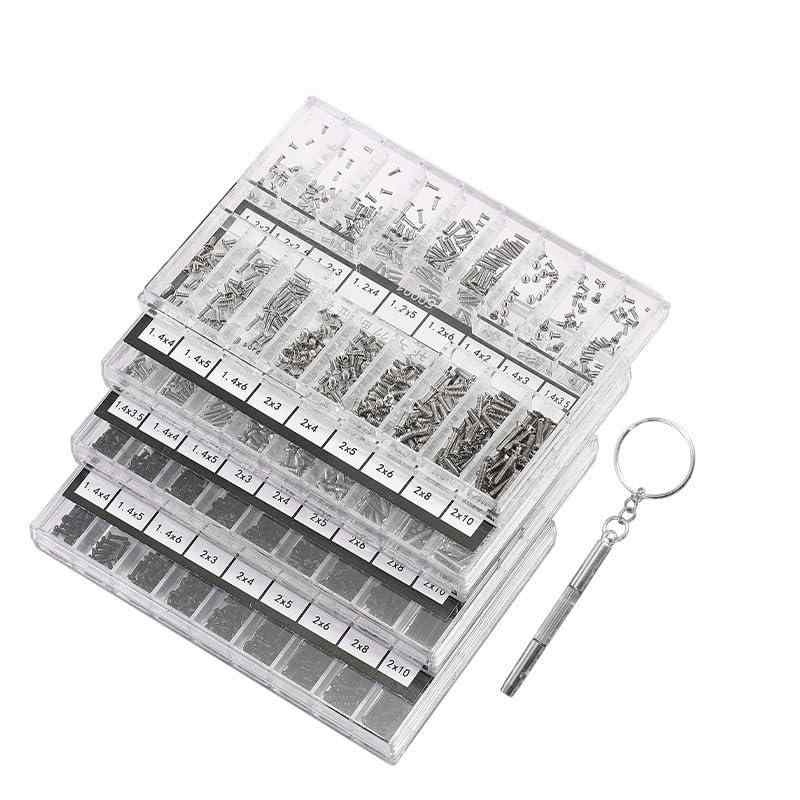 PC用ネジセット ミニドライバー メガネ修理 腕時計修理 補修 ネジの交換 パソコン組立 交換用
