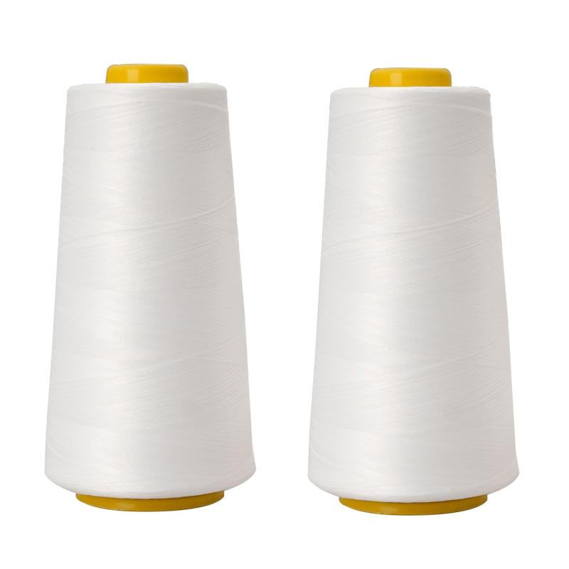 Sewing Threads - ミシン糸 ウーリー糸 ニット用 ウーリーロックミシン糸 伸縮性 ミシン糸 3000Y巻き 2個セット たっぷり