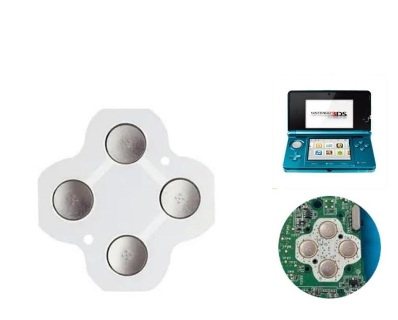 3DS / 3DS LL/NEW 3DS / NEW 3DS LL/NEW 2DS LL 専用 ABXY 上下左右 方向 十字 ボタン ダイヤフラム スイッチ シール ステッカー 修理 補修 交換 互換 部品 保守 パーツ
