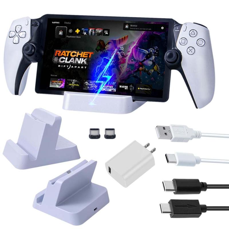 PS Portal 用充電スタンド【新登場-AriKroii】 PS5 Portal リモートプレーヤー 用 充電器 Portal コントローラー 充電スタンド 充電ドック 急速充電ドック Type-C式 充電ステーション 収納便利 過充電...