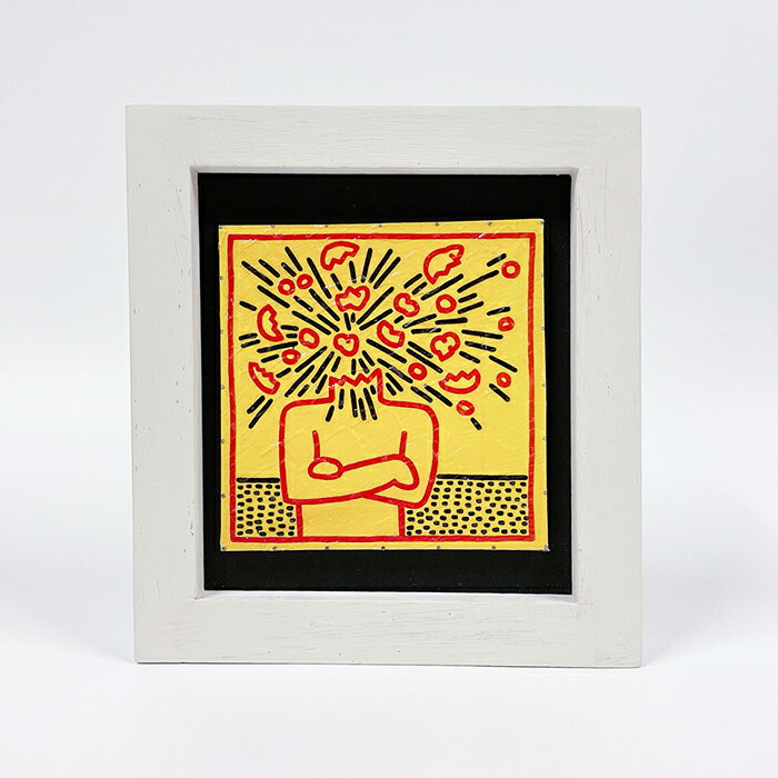 【Keith Haring】キース・ヘリング/絵画　アート　メディウム額装