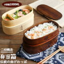 弁当箱、二重、白木塗り、容量1000ミリリットル、男女ともに適しています