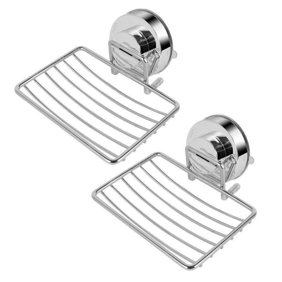 ?石鹸ホルダーは 304 ステンレス製で錆びにくく、強力吸盤の石鹸置き、粘着性が強くでしっかり固定できます、吸着面でズリ落ちない，バスルーム、キッチン、バスタブ、洗面所に最適です。?石鹸ホルダーサクションカップ技術を備えた壁掛ソープディッシ...