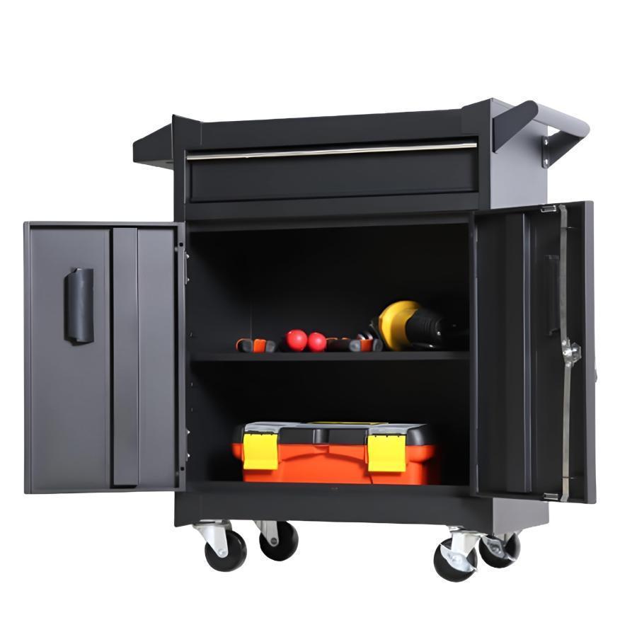 ツールワゴン ツールキャビネット ツールカート 工具カートキャスター付きロック付き 工具収納 機動力..