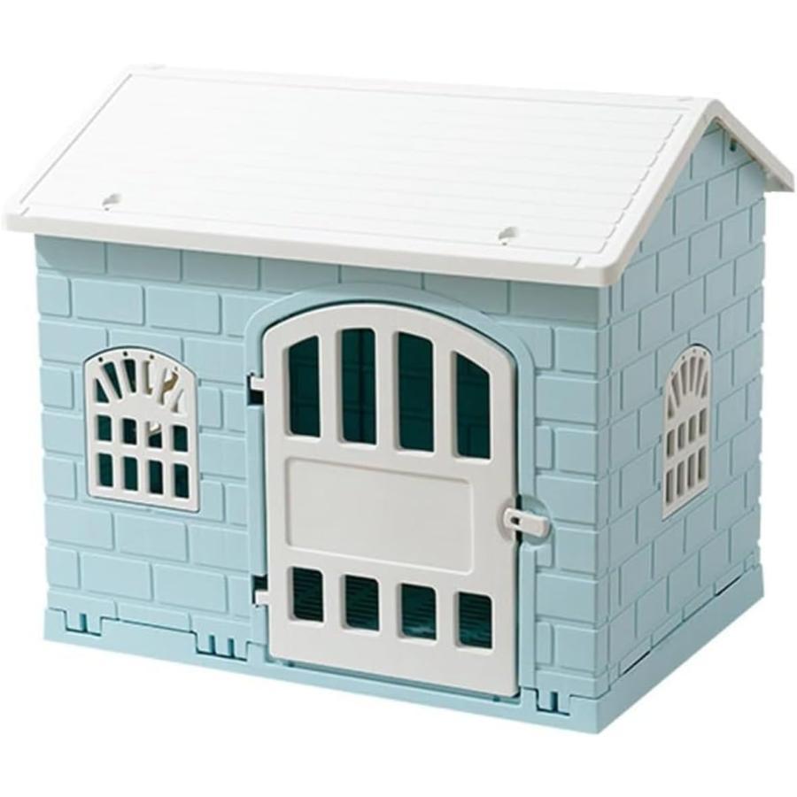犬小屋 中小型犬小屋 ペット用品 家庭用プラスチック犬小屋多孔質通気性 造形/広くて快適 四季折々の三面窓がかわいい 厚みのある台座は照明を取り付けやす