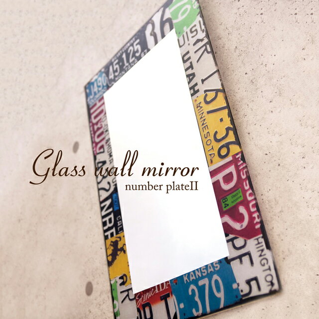 ウォールミラー［number plateII］(3)