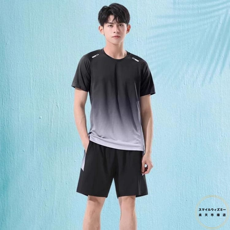 サーフパンツ ラッシュガード メンズ 水陸両用 上下セット 半袖 レギンス 長袖 3点セット スポーツウェア フィットネス水着 速乾 UVカット 紫外線対策 水着 大きいサイズ スポーツ サーフィン