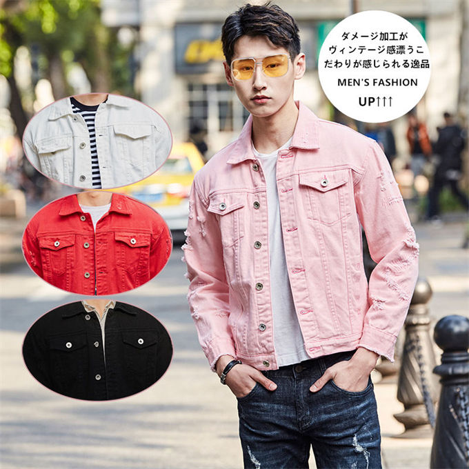 商品詳細 ■カラー：ホワイ ブラック ピク ッド ■サイズ(cm)： S 着丈59.5 肩幅42 バス98 袖丈59.5 お適応体重45-52.5kg M 着丈61 肩幅43.5 バス102 袖丈61 お適応体53-60kg L 着丈62.5 肩幅45 バス106 袖丈62.5 お適応体60.5-67.5kg XL 着丈64 肩幅46.5 バス110 袖丈64 お適応体68-75kg 2XL 着丈65.5 肩幅48 バス114 袖丈65.5 お適応体75.5-82.5kg 3XL 着丈67 肩幅49.5 バス118 袖丈67 お適応体83-87.5kg ※スタッフサイズ参考： スタッフA(男):身長177cm 体重65kg Lサイズ着用 スタッフB(男):身長180cm 体重73kg 2XLサイズ着用 スタッフC(女):身長160cm 体重46kg Sサイズ着用 ■素材:98%綿+2%ポリエステル ■アイテムガイド： 伸縮性−なし　透け感−なし　生地の厚み−普通　裏地−なし 着用サイズ感：−普通 裏地−なし ポケッ--6つ ※当店スタッフの個人的な感想になます。お客様によ、感じ方等異なる場合がございますので、あくまでもご参考としてご利用ください。 【関連ワード】：送 デニムジャケッ メズ Gジャ ジージャ ダメージ加工 ダメージ おしゃれ デニム ジャケッ ブルゾ 大人 ブラド お洒落 モード アウター カジュアル 春 夏 秋 冬 スリー スリー系 ショー丈 長袖 ボタ 折襟 地 ポケッ付き ポケッ 収納 シル 紳士 韓国 韓国系 韓国ファッショ 下北沢 下北系 古着 古着系 お兄系 かっこいい ファッショ 男性 男 彼氏 男女兼用 ユニセックス 20代 30代 40代 メズファッショ 東京 誕生日 記念日 ギフ ■商品紹介： メズGジャ/ジージャ/デニムジャケッ シルな中に個性の光る一着アウターのデニムジャケッ！ ダメージ加工がヴィテージ感漂うこだわが感じられる逸品。 秋のアウター、イヤードスタイルで冬コーデにも活躍します。 ワイドパツやカーゴパツ、チノパなどのベーシックアイテムとも相性抜群です。 使い勝手の良いデニムジャケッは一枚持っておくと重宝するアイテムです。 ※備考 ・こちらの商品は平置きで測ます、若干の誤差が生じる場合があます。・掲載画像につきましては、撮影環境【室内・野外・天候】等、お客様の閲覧されますパソコや携帯電話キャリアによって、実際の商品とは多少異なったお色に見える場合も御座いますので予めご下さいませ。 ・生産ロッによっての生地の色味や濃淡・質感が異なる場合がございます。 ・商品のほとんどは海外輸入品のため、日本製に比べて縫製等がしっかしていないもございます。 弊社では倉庫で検品は実施しておますが、多少の糸のほつれ・糸の飛び出し・イク写・小さな汚れ等ある場合もございますので、予めご下さいませ。 ・何か質問がございましたら、お気軽にメールにてご連絡ください。