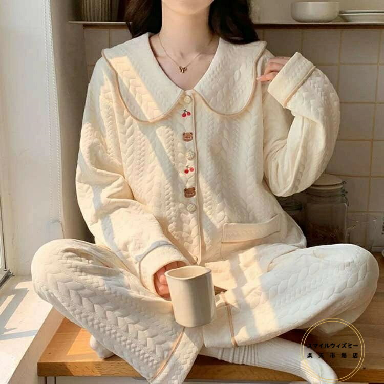 スウェット パジャマ 部屋着 長袖 冬 綿 肌にやさしい レディース 大きいサイズ 秋 セットアップ 快眠 ..