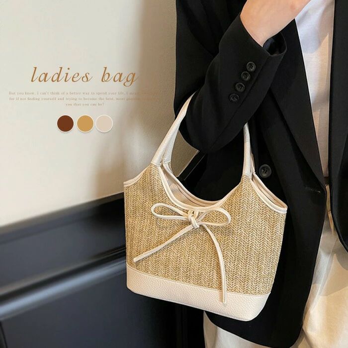 かごバッグ レディース リボンバスケットバッグ トートバッグ バッグ かばん 鞄 カゴバッグ バシュケットバッグ リボンバッグ 編みバッグ サマーバッグ 夏 お出かけ 旅行 軽量 大容量 フェミニン ガーリー リゾート デート 海 おしゃれ ナチュラル 大人可愛い 送料無料