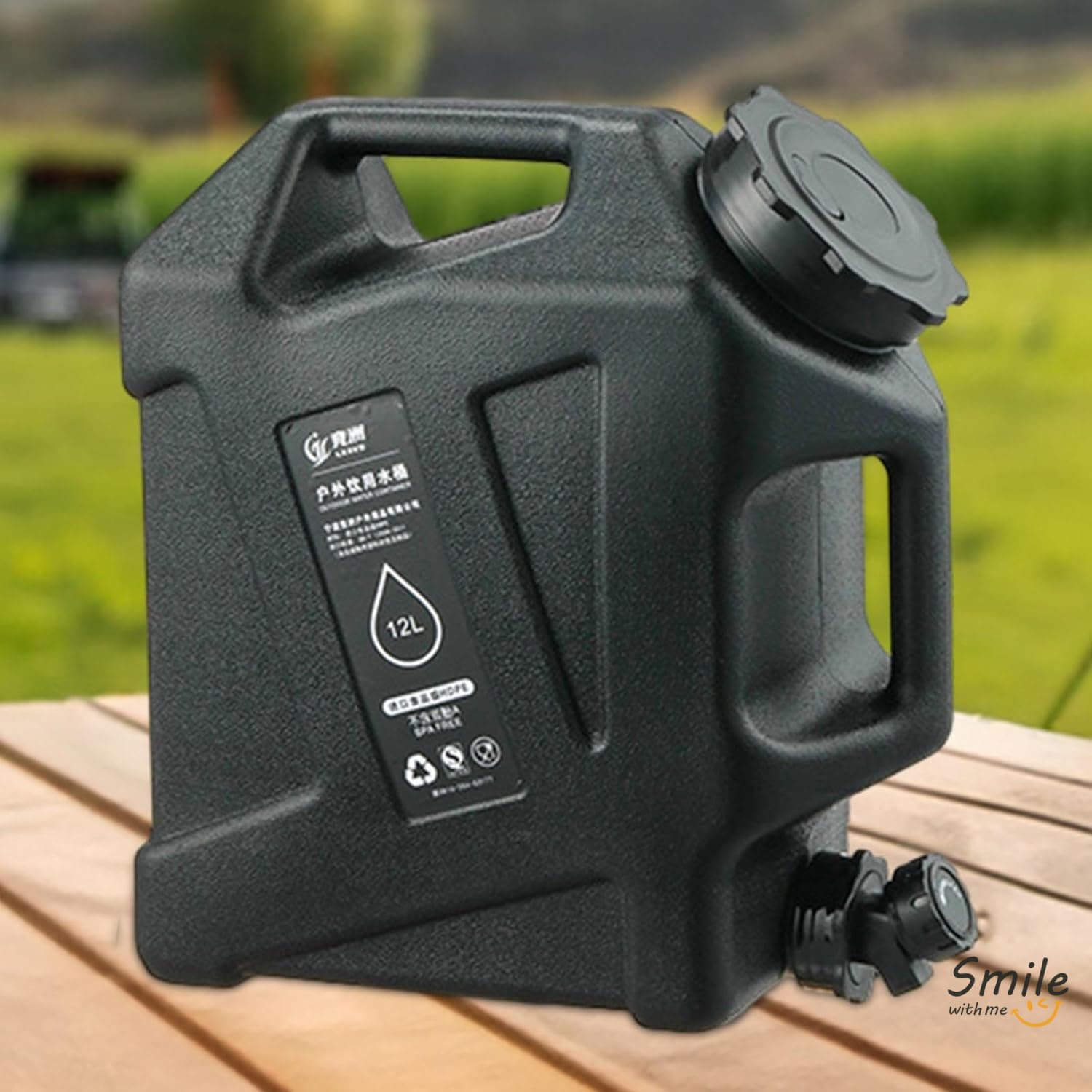 水タンク ウォータータンク 蛇口付き 蓋付き 12L 大容量 PE バケット ポータブル 抗菌 アウトドア ピクニック バーベキュー 旅行 防災 地震対策 防災グッズ 水専用 屋外用食品グレードの水タンク