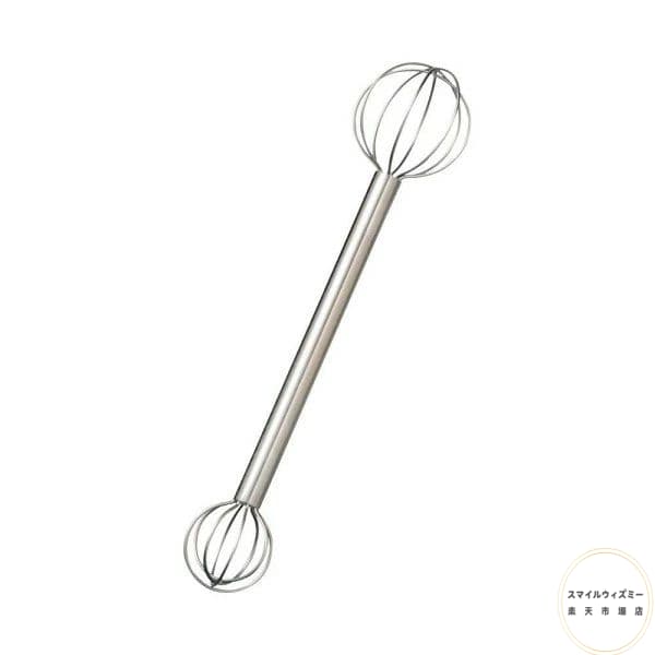 【無料送料】304厨房用品 ステンレス製味噌用計量スプーン両頭かき混ぜ器・卵液ソース泡立て器 回すだ..
