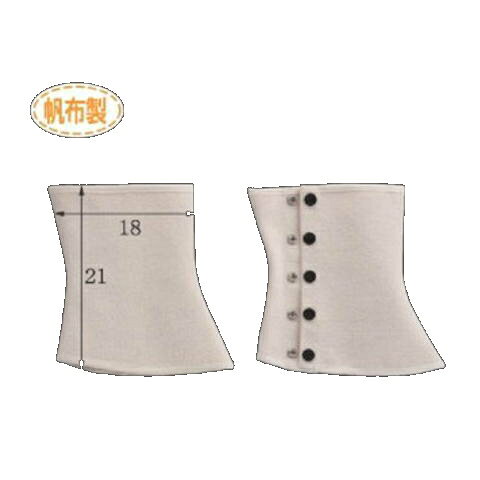 Rakuten - 帆布脚絆足カバーボタン式(10足) 長さ21cm×横幅18cm Lサイズ CAN 407 富士グローブ
