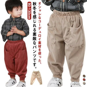 コーデュロイ 裏ボア パンツ キッズ ベビー 子供服 極暖 男の子 女の子 長ズボン ロングパンツ 秋 冬 子ども服 シンプル カジュアル 厚手 暖かい 防寒 あったか 裏起毛 サルエルパンツ カーゴパンツ ボトムス 送料無料