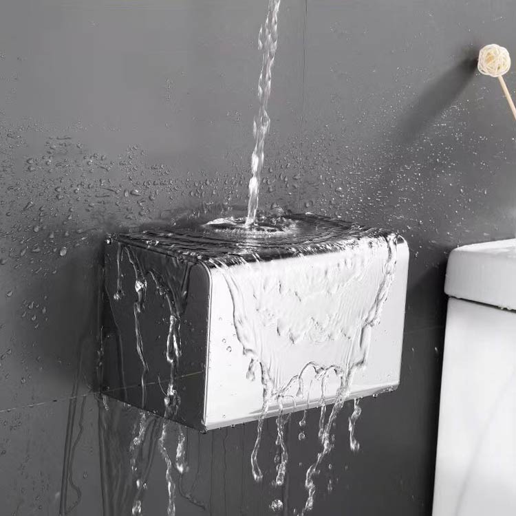 2種類対応 シンプル ティッシュケース ティッシュ ティッシュボックス ステンレス製 ティッシュケース ロールペーパー 防水 収納 便利 ペーパーホルダー ペーパータオルボックス 壁掛け おしゃれ ティッシュカバー ホルダー [3]