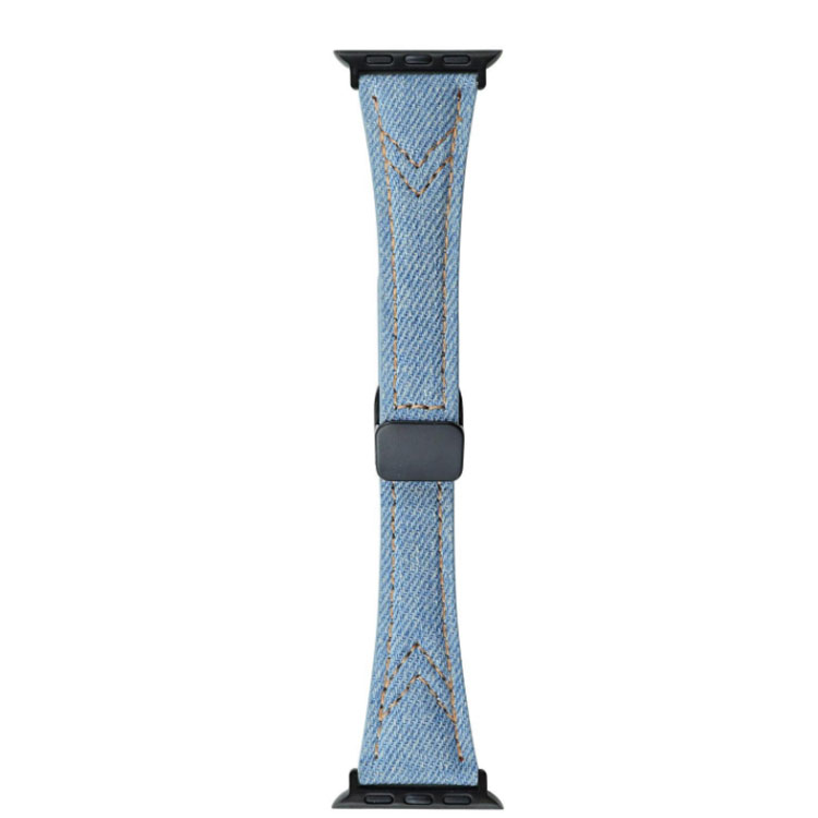 デニムバンド 42mm アップルウォッチ マグネット式バックル 磁気 44mm 交換バンド 41mm ベルト 40mm series 49mm レディース 45mm デニムベルト Apple Watch 5 38mm 8 7 バンド SE 4 3 2 1 着脱簡単 6