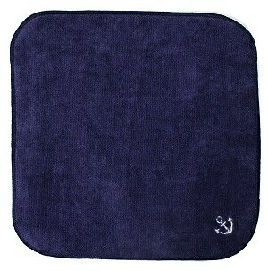 スマイリッシュオンラインショップのタオルハンカチ 今治タオル ネイビー 20cm×20cm マリン アップル ( 買い回り 刺繍 新学期 お受験準備 幼稚園 保育園 入園 入学 おしゃれ かわいい ギフト プレゼント お祝い 人気 お揃い ふわふわ メール便 )｜アングル3