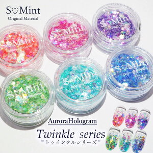 ネイル グリッター ホログラム ラメ【Aurora Hologram -Twinkle series-】エスミント ジェルネイル ジェル レジン ネイルアート キラキラ ネイルパーツ レジンアート レジン レジンパーツ