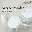 ネイル ハンドメイド【AcrylicPowder -Basic- 】 エスミント アクリルパウダー 3Dアート スカルプ ネイル ジェルネイル ネイルアート カラフル ラメ キラキラ ネイルパーツ レジン レジンパーツ ホワイト クリア ロングネイル 長さだし