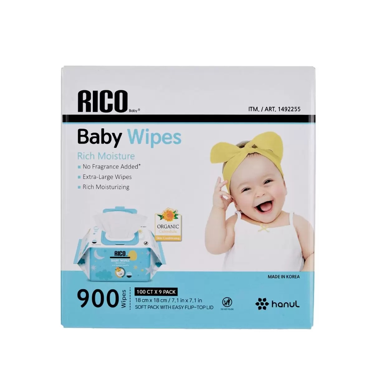 RICO 赤ちゃん用 おしりふき 900枚 コストコ お尻拭き お尻ふき 大判 厚手 無香料 赤ちゃん 衛生用品 ウェットティッシュ 介護 送料無料 無香料