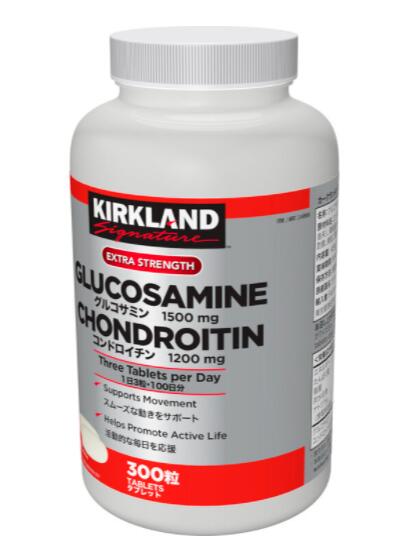 カークランドシグネチャー グルコサミン + コンドロイチン 300 粒 Kirkland Signat...