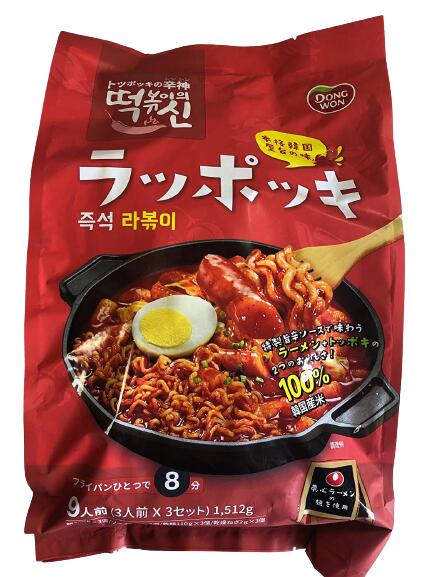 ドンウォン ラッポッキ 1,512g 6-9人前（2-3人前×3）2set DONGWON Rappokkiのサムネイル