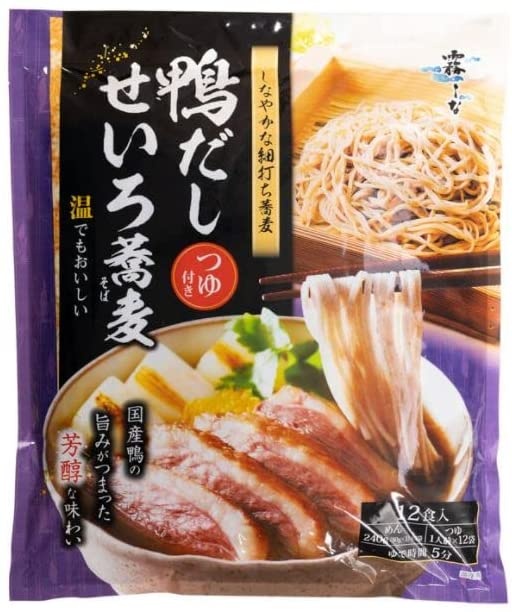 鴨だしせいろ蕎麦 つゆ付 12食入り×2set