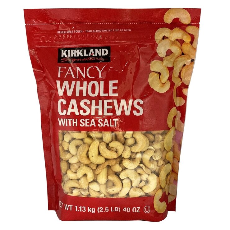 カークランドシグネチャー カシューナッツ シーソルト 1.13kg　Kirkland Signature Whole Cashews With Sea Salt 1.13kg