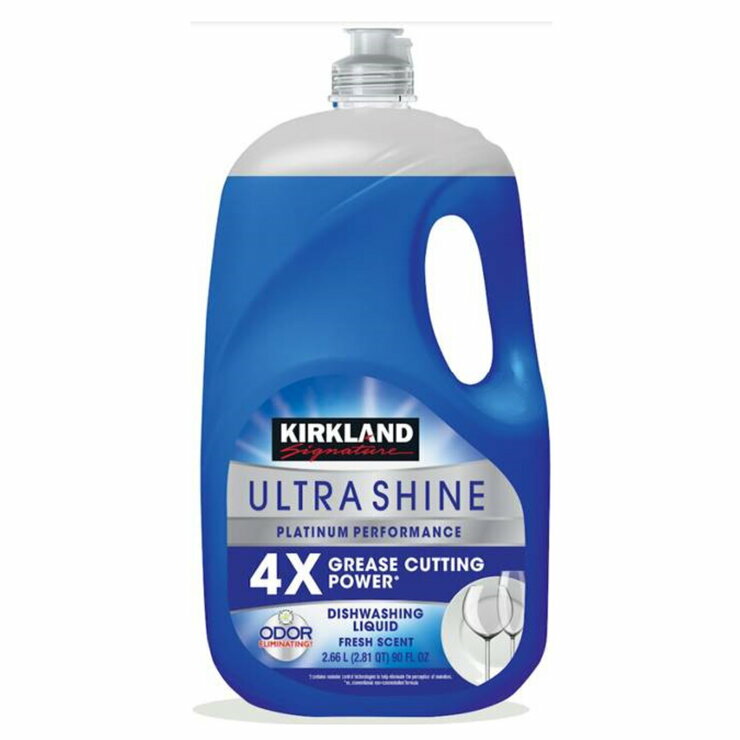 カークランドシグネチャー ウルトラシャイン 食器用洗剤 2.66L×2SET　Kirkland Signature Ultra Shine Dish Soap 2.66L×2SETのサムネイル