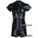 メンズ ボンテージ クロッチオープン ロンパーボディスーツ サイドメッシュ ボンデージ SM 衣装 男性用 コスチューム 黒 DO-PY067-rev