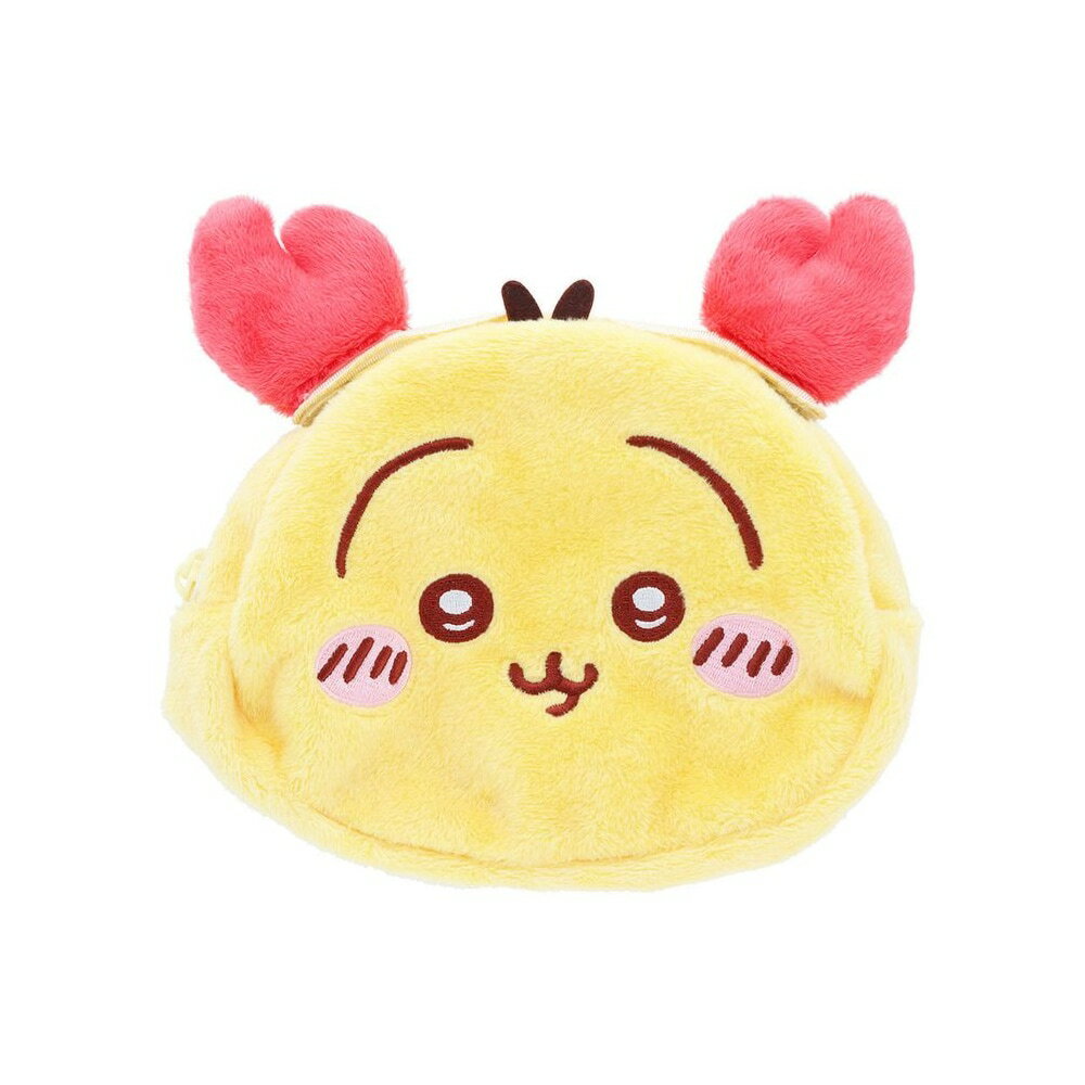 ちいかわ なりきりmimiポーチ（カニ）うさぎ｜2WAYで使えるヘアクリップ付きふわふわポーチ｜コスメ 小物入れ