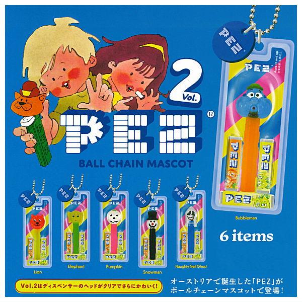【6種コンプリートセット】 ケンエレファント PEZ ボールチェーンマスコット Vol.2 ガチャガチャ カプセルトイのサムネイル